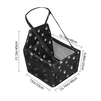 Dog Car Seat Cover Foldable Hammock Pet Harness Cat Bag Basket Stable and Foldable Travel Pet Dog and Cat Safety Car Seat