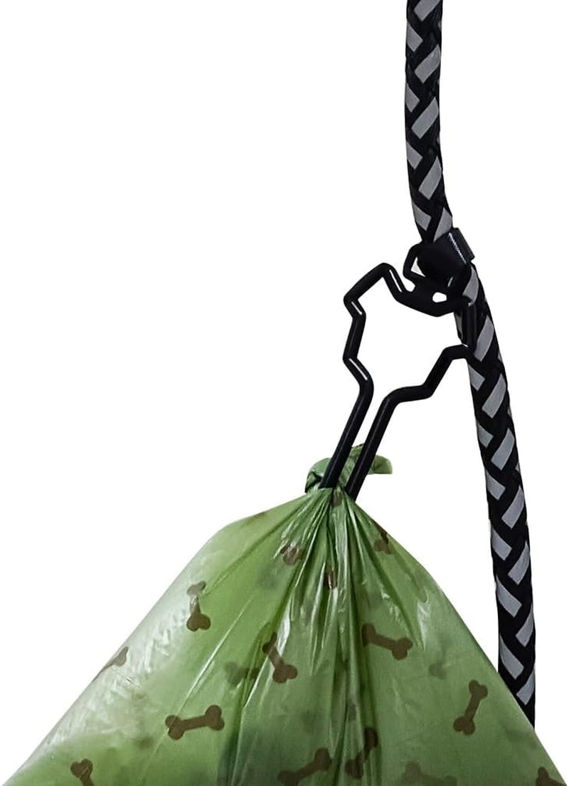 Dog Poop Bag Holder, Waste Bag Holder, Dog Poop Bag Carrier, Hand Free Holder (2 Pack, Black)