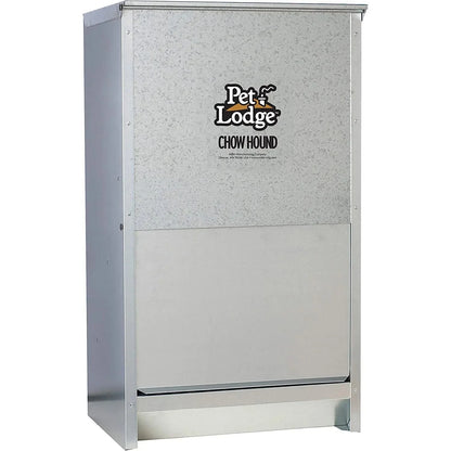 Chow Hound 50 Lb Dog Feeder - Galvanized Steel Automatic Chew-Proof