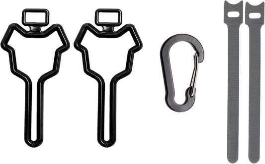 Dog Poop Bag Holder, Waste Bag Holder, Dog Poop Bag Carrier, Hand Free Holder (2 Pack, Black)