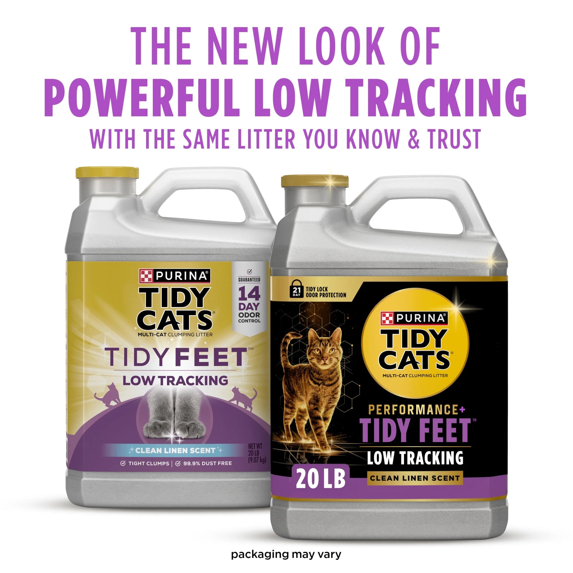 Purina  Tidy Feet Low Tracking Cat Litter, Clean Linen Scent, 20 Lb Jug