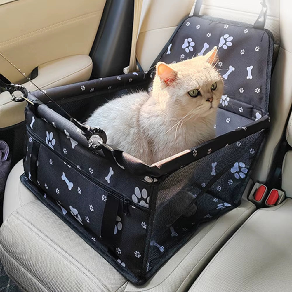 Dog Car Seat Cover Foldable Hammock Pet Harness Cat Bag Basket Stable and Foldable Travel Pet Dog and Cat Safety Car Seat