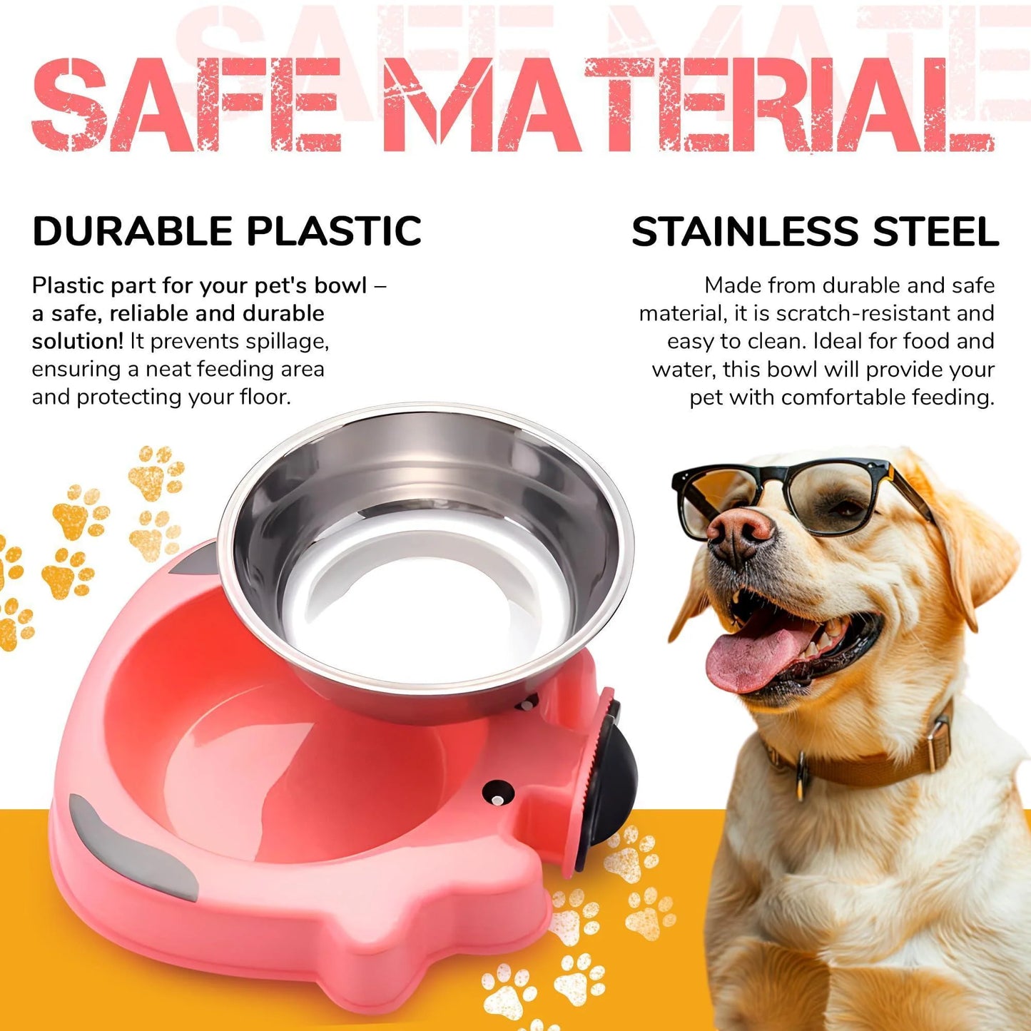 Pink Water Bowl for Dog Crate 7.5X7.4X1.7 Inch Cat and Dog Crate Water Bowl No Spill Stainless Steel Kennel Accessories Pet Carrier Food Dish Rabbit Cage Feeder