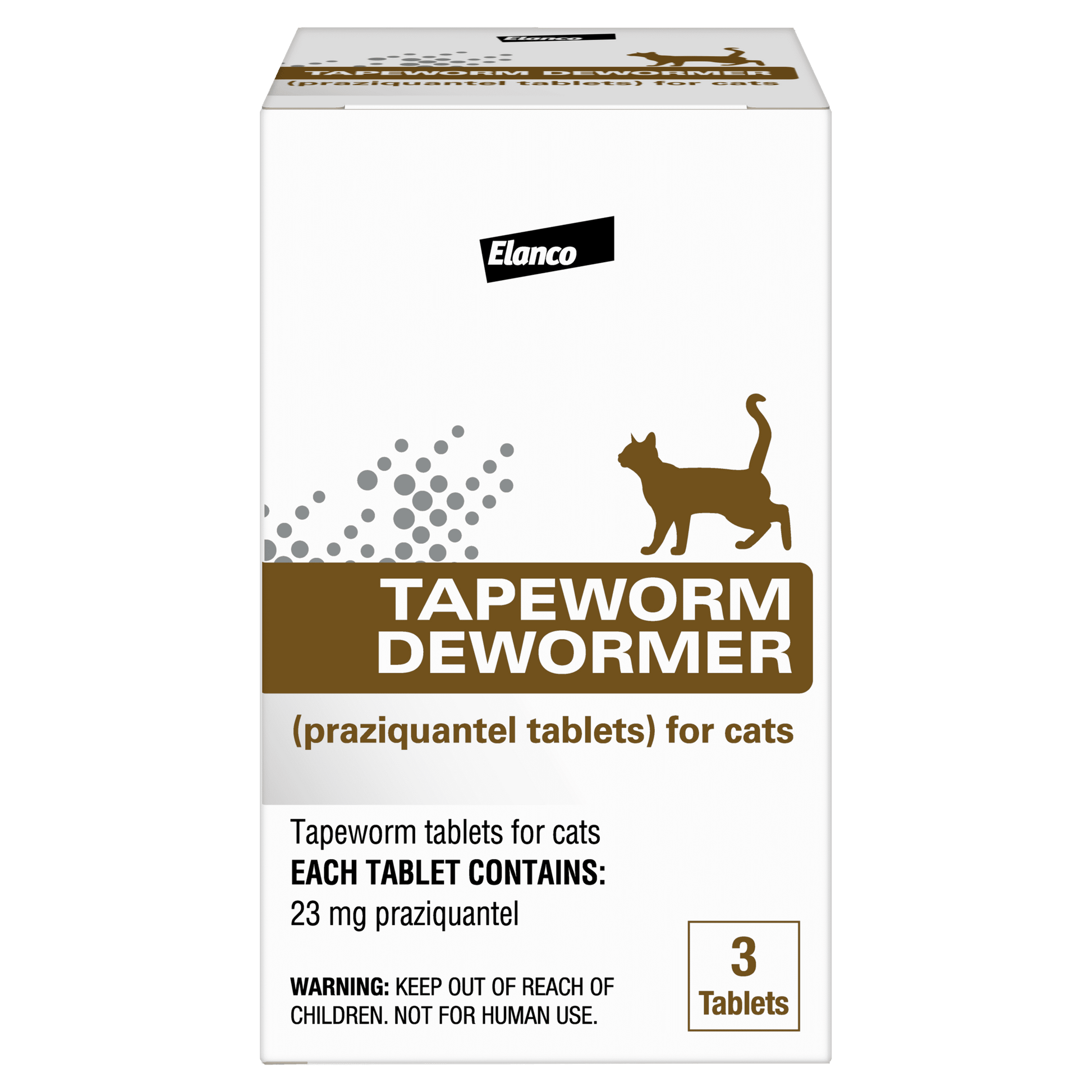 Elanco Tapeworm Removal Dewormer for Cats, 3 Tablets Praziquantel