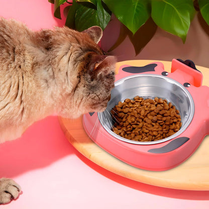 Pink Water Bowl for Dog Crate 7.5X7.4X1.7 Inch Cat and Dog Crate Water Bowl No Spill Stainless Steel Kennel Accessories Pet Carrier Food Dish Rabbit Cage Feeder