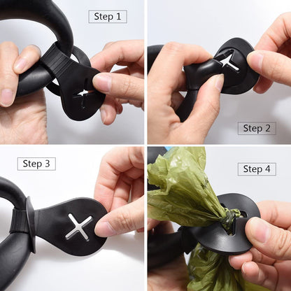 Dog Poop Bag Holder Leash Waste Carrier Holder Bicycle (4 Pack)