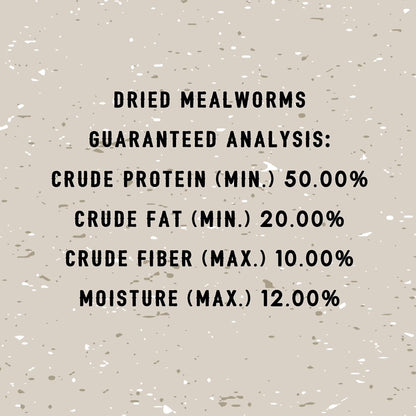 Dried Mealworms for Chickens, Wild Birds, Ducks, and Small Pets, 5 Lbs. Bag