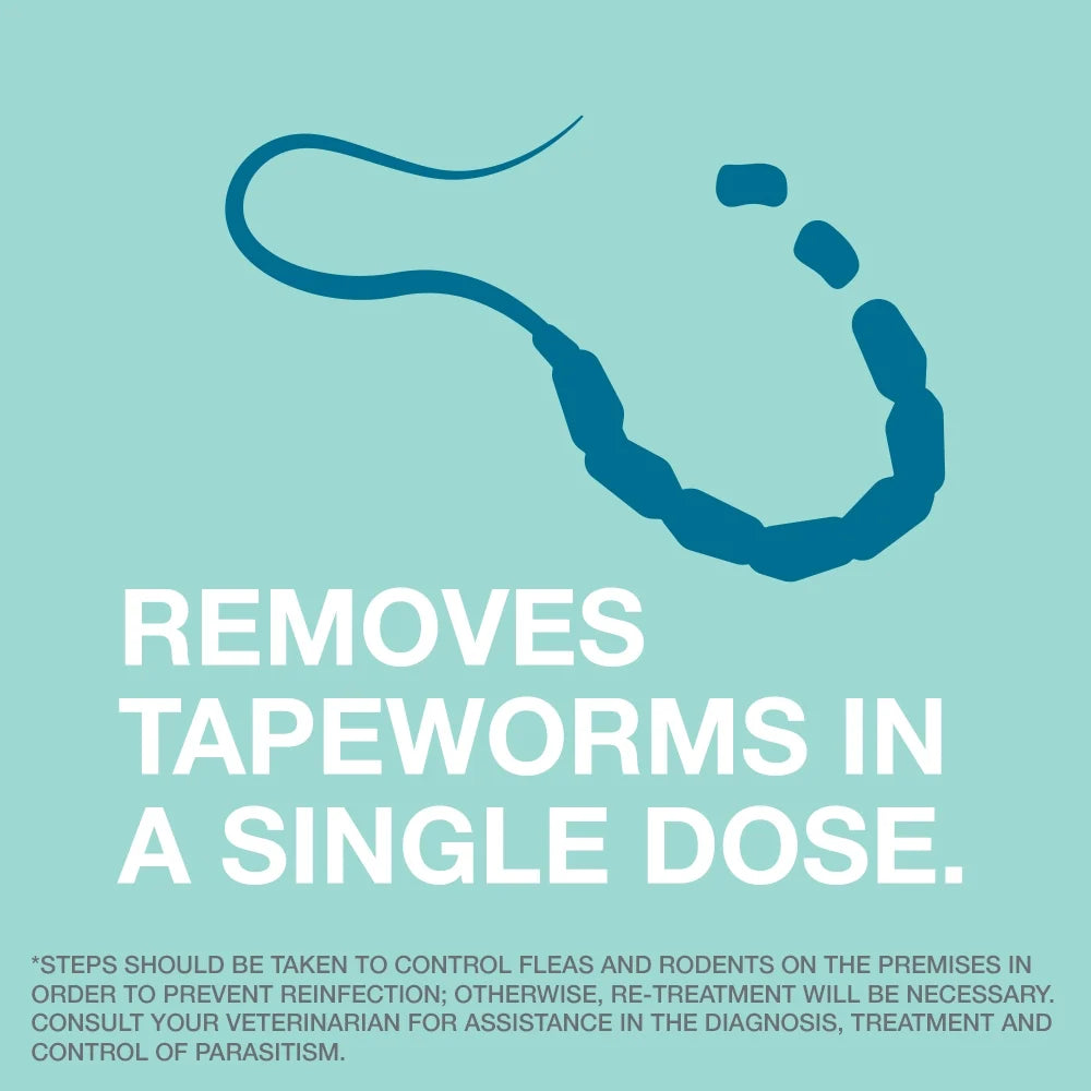 Elanco Tapeworm Removal Dewormer for Cats, 3 Tablets Praziquantel